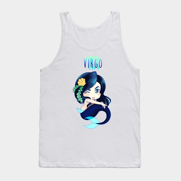 Virgo Damselfish Mermaid Tank Top by aPotatoBird